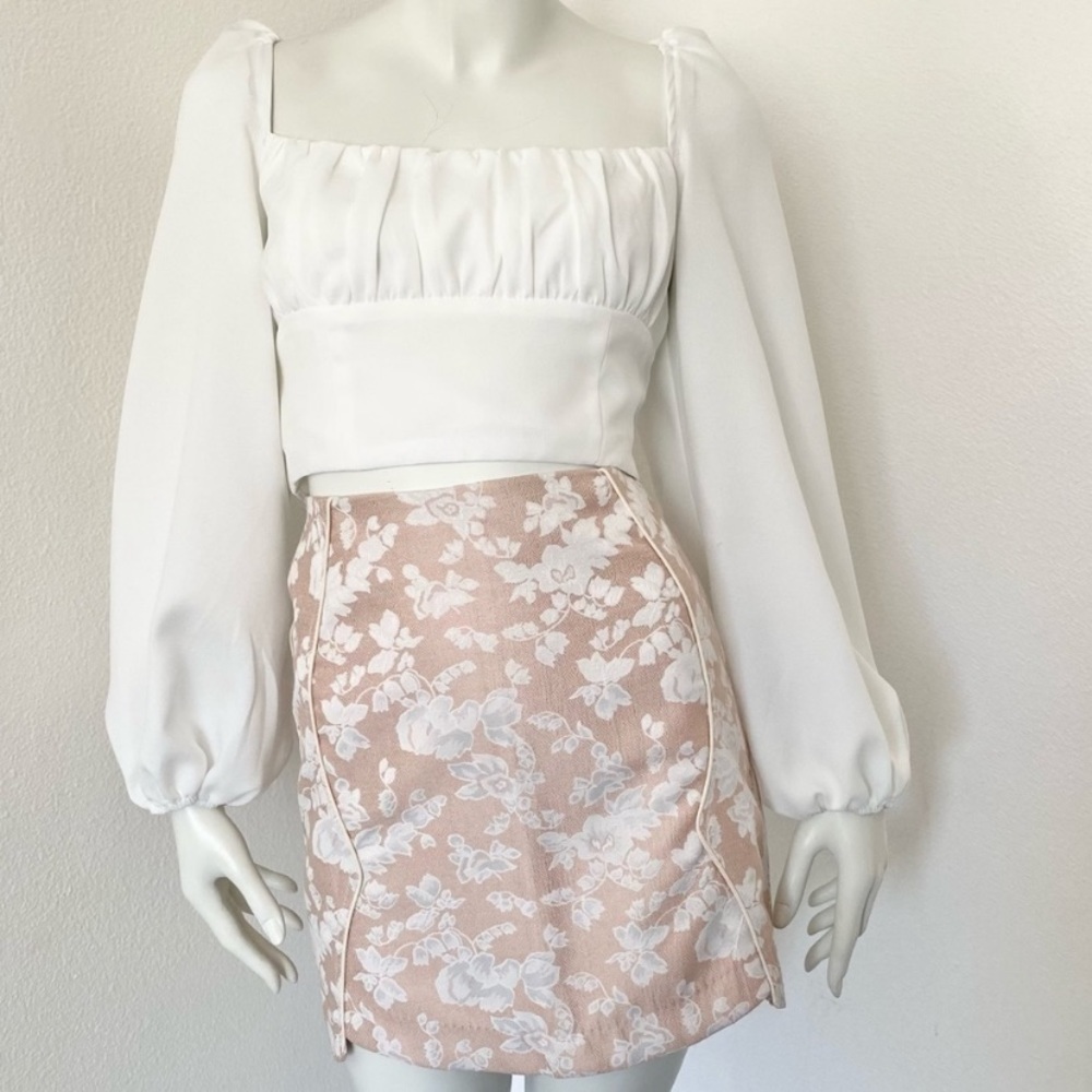 Skies are Blue Floral Satin Mini